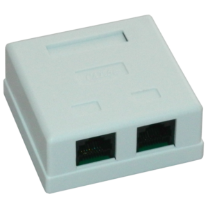 Priza UTP dubla aplicata cat.5e - EMTEX, "EMT-UTP5E-2P-PT"