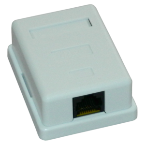Priza UTP simpla aplicata cat.6 - EMTEX, "EMT-UTP6-1P-PT"