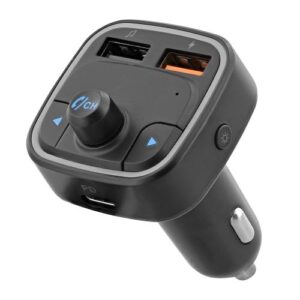 TNB Bluetooth FM transmitter + hands free kit and fast charge - Black "FMCT08" (timbru verde 0.18 lei)