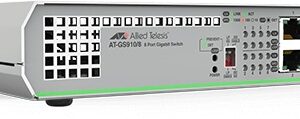 SWITCH ALLIED TELESIS, GS910/8, porturi Gigabit x 8, unmanaged, carcasa metalica, "AT-GS910/8-50" (timbru verde 2 lei)