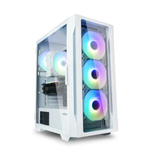 CARCASA Zalman "i3 Neo", middle tower, gaming, fara sursa, suporta 8xfan, 4xfan inclus, USB 3.1 gen1 x 2, USB 2.0x1, audio+mic, 7 sloturi expansiune, alb, "i3 NEO ARGB White" (timbru verde 0.32lei)