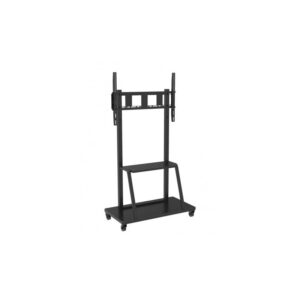Stand TV pentru prezentare, mobil, multifuntional, baza dreptunghiulara cu roti 55-100 inch, reglabil inaltime, Negru 105575 "ICA-TR30"