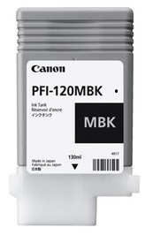 Cartus Cerneala Original Canon Black, PFI-120MBK, pentru IPF TM-200|TM-205|TM-300|TM-305, 130ml, (timbru verde 0.15 lei),NOPP, "2884C001AA"