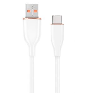 CABLU alimentare si date GEMBIRD, pt. smartphone, USB 2.0 (T) la USB 2.0 Type-C (T), 1.5m, protectie silicon, alb, "CC-USB2S-AMCM-1.5M-W" (timbru verde 0.08 lei)