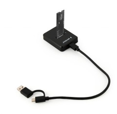 SSD DOCKING Station GEMBIRD, USB 3.1 Type-C, SSD suportat M2 NGFF & NVMe, conectare S-ATA & PCIe, slot: 2230, 2242, 2260, 2280, 22110, black, "DD-U3M2" (timbru verde 0.8 lei)