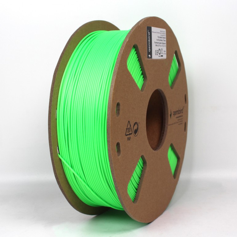FILAMENT GEMBIRD pt. imprimanta 3d, PETG, 1.75mm diamentru, 1Kg / bobina, topire 220-260 grC, green, "3DP-PETG1.75-01-G"