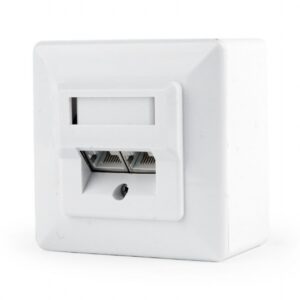 PRIZA RJ-45 aplicabila cu 2 iesiri GEMBIRD pt. cablu STP, Cat6, Keystone (LSA) x 2 | RJ-45 (M) x 2, plastic, 1 buc, "MWS-2S6-01"