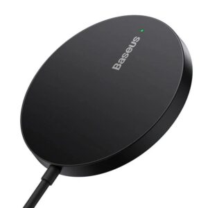 INCARCATOR wireless Baseus Simple Mini3 15W, magnetic, compatibilitate smartphones, cablu Type-C la Type-C inclus, negru "CCJJ040001" (timbru verde 0.18 lei) - 6932172618643