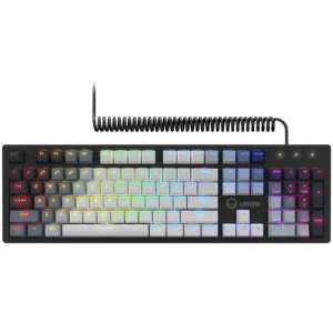 LORGAR Azar 514, Wired mechanical gaming keyboard, RGB backlight, keys number: 104, 50M clicks, linear dream switches, spring cable up to 3.4m, EN layout "LRG-GK514W-US" (timbru verde 0.8 lei)