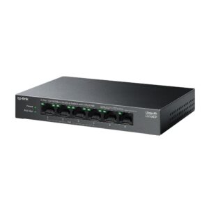 SWITCH TP-LINK 6 porturi 10/100 Mbps, 4-Port PoE carcasa metalica "LS106LP" (timbru verde 2 lei)