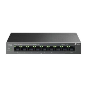 SWITCH TP-LINK 9 porturi 10/100 Mbps, 8-Port PoE carcasa metalica "LS109P" (timbru verde 2 lei)