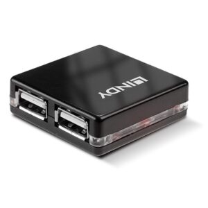 HUB USB Lindy Mini  4 Port USB 2.0 "LY-42742" (timbru verde 0.18 lei)