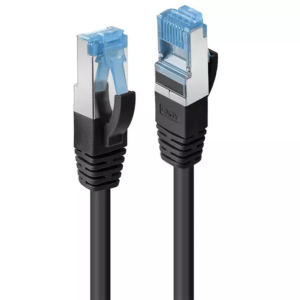 Cablu Lindy 1m Cat.6A S/FTP LSZH, Black, "LY-47177" (timbru verde 0.18 lei)