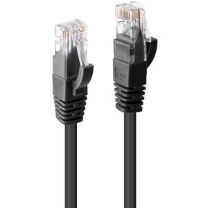 Cablu Lindy 2m Cat.6 U/UTP, Black, "LY-48078" (timbru verde 0.08 lei)