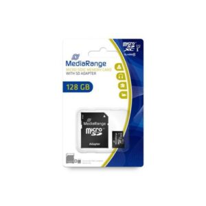 MediaRange Micro SDXC 128GB UHS-1 Class 10 with SD adapter "MR945" (timbru verde 0.03 lei)