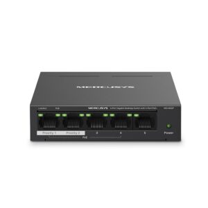 SWITCH PoE MERCUSYS 5 porturi din care 4-Port PoE+, metalic "MS105GP" (timbru verde 2 lei)