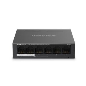 SWITCH MERCUSYS  6 porturi 10/100Mbps (dintre care 4 porturi PoE+) "MS106LP" (timbru verde 2 lei)