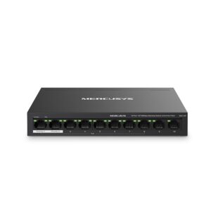 SWITCH MERCUSYS 10 porturi 10/100Mbps (dintre care 8 porturi PoE+) "MS110P" (timbru verde 2 lei)