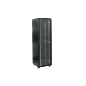 Rack 32U 600x800, montare pe podea, usa din sticla, panouri laterale detasabile si securizate, dezasamblat, culoare negru RAL 9004, DATEUP "MS2.6832.9001"