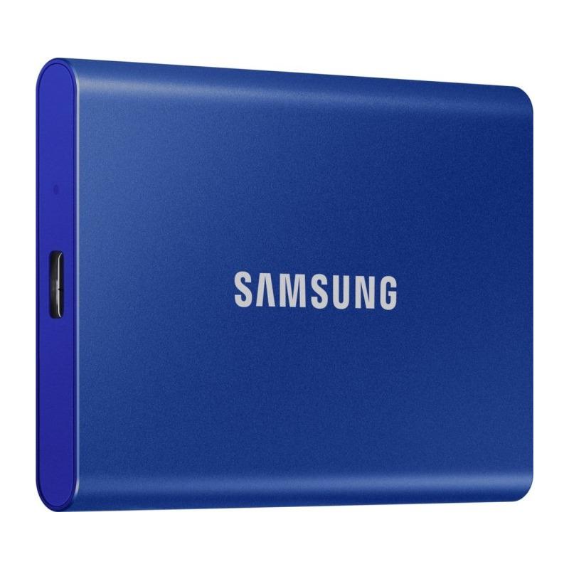 SSD. extern SAMSUNG T7, 1TB, USB 3.2 Type-C, R/W: 1050/1000 MB/s, albastru, "MU-PC1T0H/WW" (timbru verde 0.18 lei)