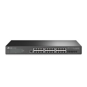 Switch TP-Link cu management L2, 24 Porturi Gigabit, 4 x SFP+ Gigabit "SG3428X" (timbru verde 2 lei)