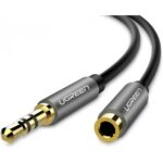 CABLU audio Ugreen, "AV118" stereo 3.5 mm jack (T) la 3.5 mm jack (M), 1.5 m, conectori auriti, negru "10593" (timbru verde 0.18 lei) - 6957303815937