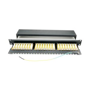 Patch panel 24 porturi ,1U, FTP Cat.5e, Krone+110 , suport de cabluri integrat - EMTEX, "PBPP33"