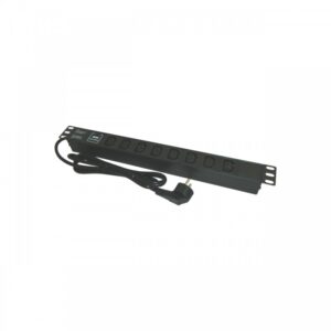 Bara alimentare aluminiu / PDU, 19 inch, 8 prize C13, protectie la supratensiune, 16A, 3500W, 3x1.5, 2m - EMTEX "PDU8C13P" (timbru verde 2 lei)