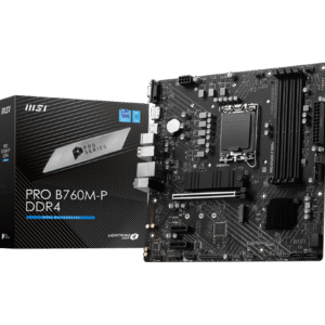 MSI PRO B760M-P DDR4, mATX, Socket 1700, Dual Channel DDR4, 1x PCIe x16 slots, 2x M.2 slots, 1x HDMI, 1x DP, 1x VGA, 1x USB 3.2 Gen 2 Type-C, 1x USB 3.2 Gen 1, 4x USB 2.0, 7.1 HD Audio, 3Y "PRO_B760M-P_DDR4"