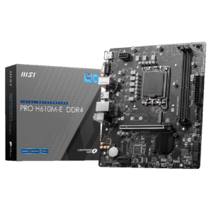 MSI PRO H610M-E DDR4, Micro-ATX, Socket 1700, Dual Channel DDR4 3200(OC)MHz, 1x PCIe x16 slots, 1x M.2 slots, 1x HDMI, 1 x VGA, 2x USB 3.2 Gen 1, 4x USB 2.0, 3Y "PRO_H610M-E_DDR4"