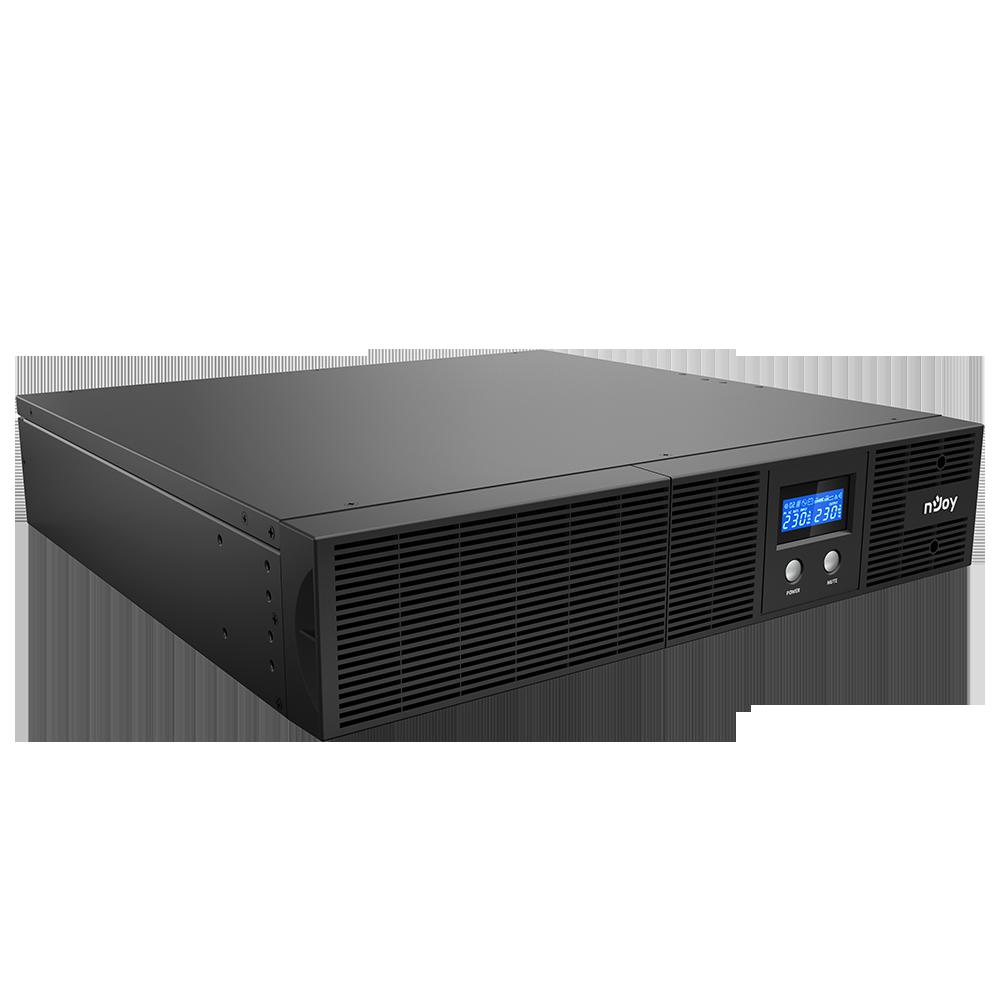 UPS NJOY, "ARGUS 3000", Line Int. cu sinusoida pura cu management, rack, 3000VA/1800W, AVR, IEC x 8, 4 x baterie 12V/7.5Ah, display LCD, back-up 1-10 min. "PWUP-LI300AG-CG01B" (timbru verde 11 lei)