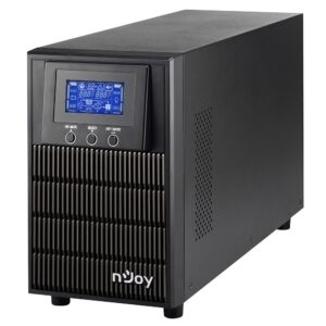 UPS NJOY, "ATEN PRO 2000", Online cu sinusoida pura, tower, 2000VA/1800W, AVR, Schuko x 3, 4 x baterie 12V/9Ah, display LCD, back-up 1 - 10 min., "PWUP-OL200AP-AZ01B" (timbru verde 11 lei)