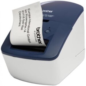 Imprimanta Direct Termic BROTHER 300dpi QL-600B, Viteza de tiparire: 71mm/s, Latime maxima de imprimare: 59mm|Conectivitate: USB , Imprimare Cod de bare: DA, include Timbru verde 3.5 RON, "QL600BXX1"