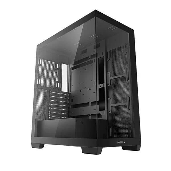 CARCASA DeepCool "CG580", middle tower, gaming, fara sursa, suporta 10xfan, USB 3.2 gen1 x 2, audio+mic, 7 sloturi expansiune, negru, "R-CG580-BKNDA0-G-1"