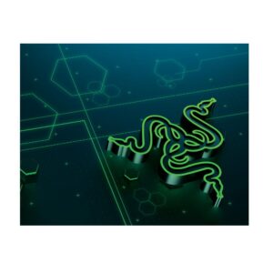 Mouse PAD RAZER, "Goliathus Mobile", gaming, cauciuc si material textil, 270 x 215 x 1.5 mm, negru si verde, "RZ02-01820200-R3M1"