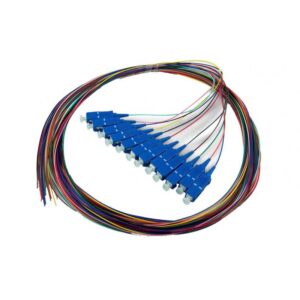 CABLU fibra optica Emtex Set 12 buc pigtail FO SC/PC, MM OM3, 50/125, 0,9mm manta  LSZH, 1.5m colorate - EMTEX "SC-MM3-1.5-12COL"