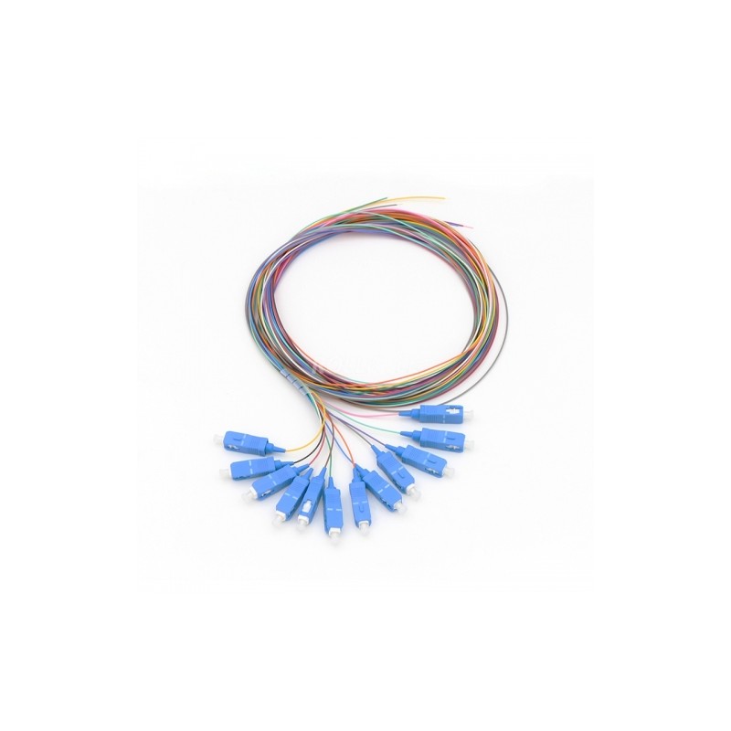 Set 12 buc pigtail FO SC/PC, SM OS2, 9/125, 0,9mm manta LSZH, 1.5m colorate, "SC-SM-1.5-12COL"