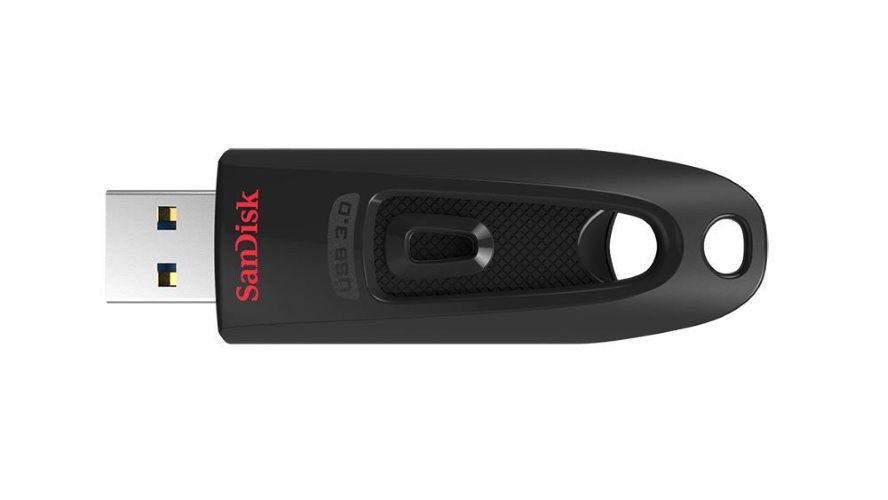 MEMORIE USB 3.0 SANDISK 32 GB, retractabila, carcasa plastic, negru, "SDCZ48-032G-U46" (timbru verde 0.03 lei)