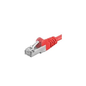Patchcord SFTP RJ45-RJ45 Cat.6A, 0.25m, rosu "SFTP-6A-0.25-R" (timbru verde 0.08 lei)