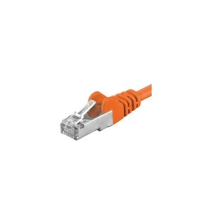 Patchcord SFTP RJ45-RJ45 Cat.6A, 0.5m, portocaliu, "SFTP-6A-0.5-O" (timbru verde 0.08 lei) (timbru verde 0.08 lei)