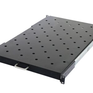 RAFT CULISANT SPACER 1U pentru rack 19", adancime 366mm, pt. cabinet de 600mm, sarcina maxima 60Kg, vopsea antistatic, otel 1.2mm, black, "SPSS-1U366-BK-03"