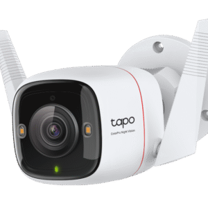 CAMERA IP Exterior TP-LINK , 2K QHD  2688×1520, IP66, dist. IR 30 m, tip lentila fixa 4 mm, 4 Mpx, RJ-45 + wireless, microfon, carcasa plastic, slot SD card da, "Tapo C325WB" (timbru verde 0.8 lei)