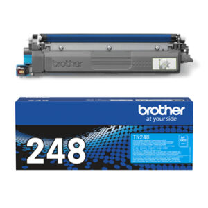 Toner Original Brother Cyan, TN248C, pentru HL-L3220|L3240|HL-L8230|L8240|DCP-L3520|DCP-L3560|MFC-L3740|MFC-L8340|MFC-L8390, 1K, (timbru verde 1.2 lei)"TN248C"