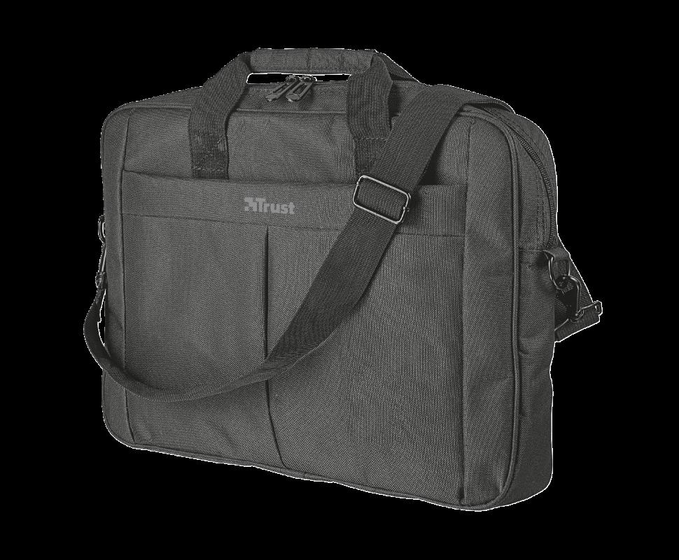 GEANTA & RUCSACURI TRUST, pt. notebook de max. 16 inch, 1 compartiment, buzunar frontal, poliester, negru, "TR-21551"