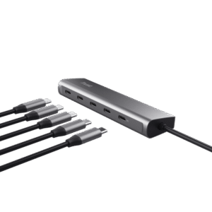 Hub Trust Halyx 5 x USB-C, gri "TR-25136" (timbru verde 0.8 lei)