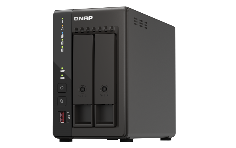 NAS QNAP 253E 2BAY 2.6GHZ TWR SATA "TS-253E-8G", (timbru verde 11 lei)