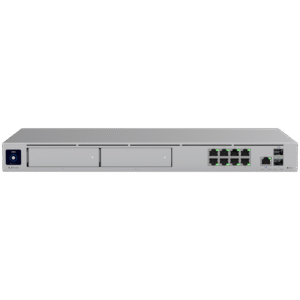 Ubiquiti rack-mount Cloud Gateway with 10 Gbps perfor multi-WAN load balancing, and two NVR drive bays designed for large-scale, multi-application UniFi sites "UDM-PRO-MAX-EU" (timbru verde 0.8 lei)