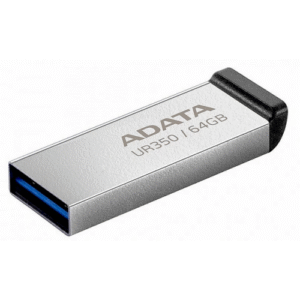 MEMORIE USB 3.2 ADATA 64 GB, carcasa metalica, gri, "UR350-64G-RSR/BK" (timbru verde 0.03 lei)