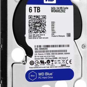 HDD WD 6 TB, Blue, 5.400 rpm, buffer 256 MB, pt. desktop PC, "WD60EZAZ"