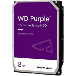 HDD Video Surveillance WD Purple 8TB CMR, 3.5, 256MB, 5640 RPM, SATA, TBW: 180 "WD85PURZ"